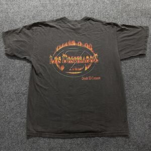 Los Desperadoz BandShirt Mens XL Black Flame Graphic Desde El Corazon Tee